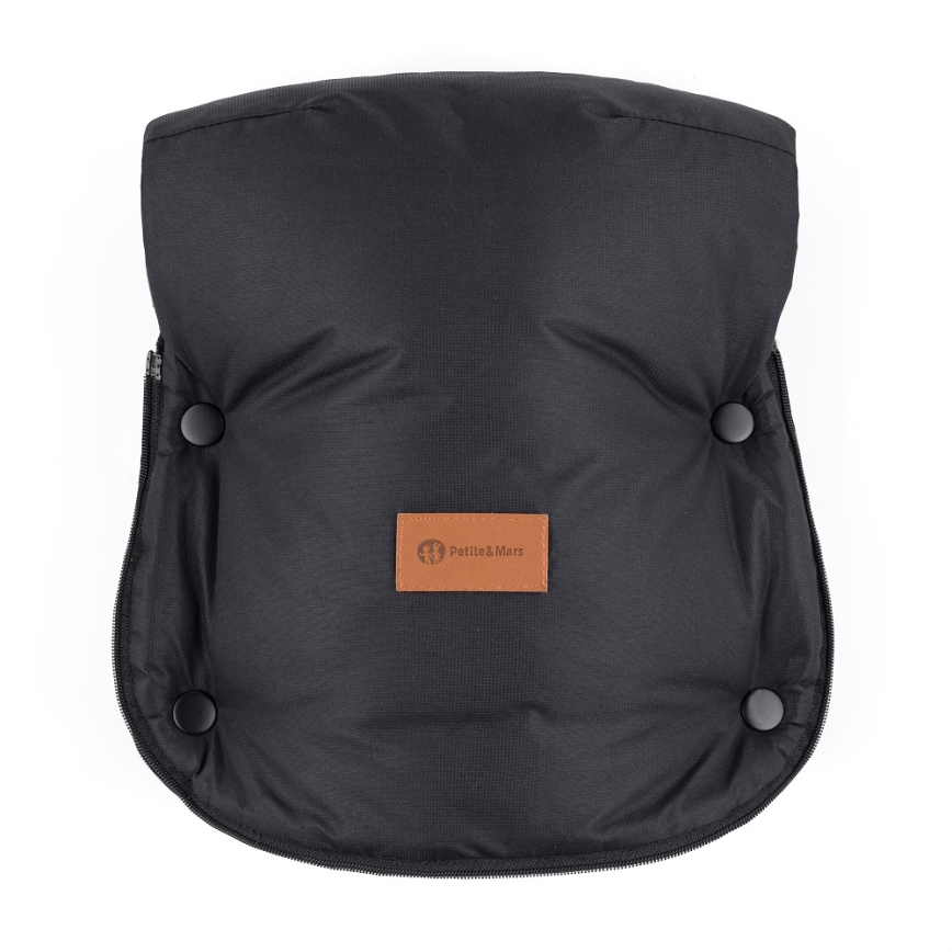 PETITE&MARS - SET Coprigambe per bambini 4in1 COMFY + stroller mano muffs FURRY Forever Black
