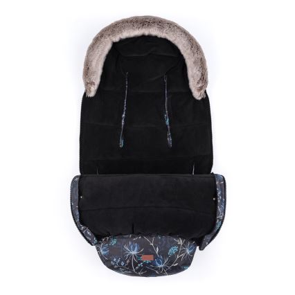 PETITE&MARS - SET Coprigambe per bambini 4in1 COMFY Stylish Beauty + stroller mano muffs FURRY Forever Black