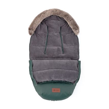 PETITE&MARS - SET Kinderfußsack 4-in-1 COMFY + Handmuffs für Kinderwagen FURRY Khaki