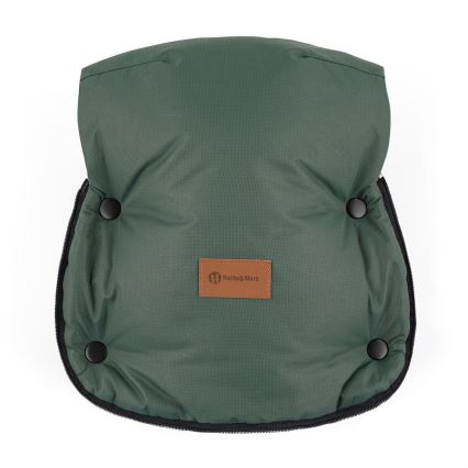 PETITE&MARS - SET Kinderfußsack 4-in-1 COMFY + Handmuffs für Kinderwagen FURRY Khaki