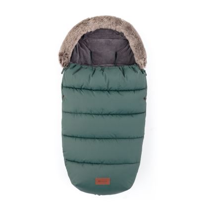 PETITE&MARS - SET Kinderfußsack 4-in-1 COMFY + Handmuffs für Kinderwagen FURRY Khaki