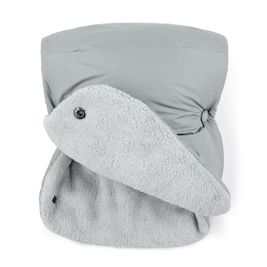 PETITE&MARS - SET Sacco nanna 3 in 1 JIBOT + muffole per passeggino JASIE grigio chiaro