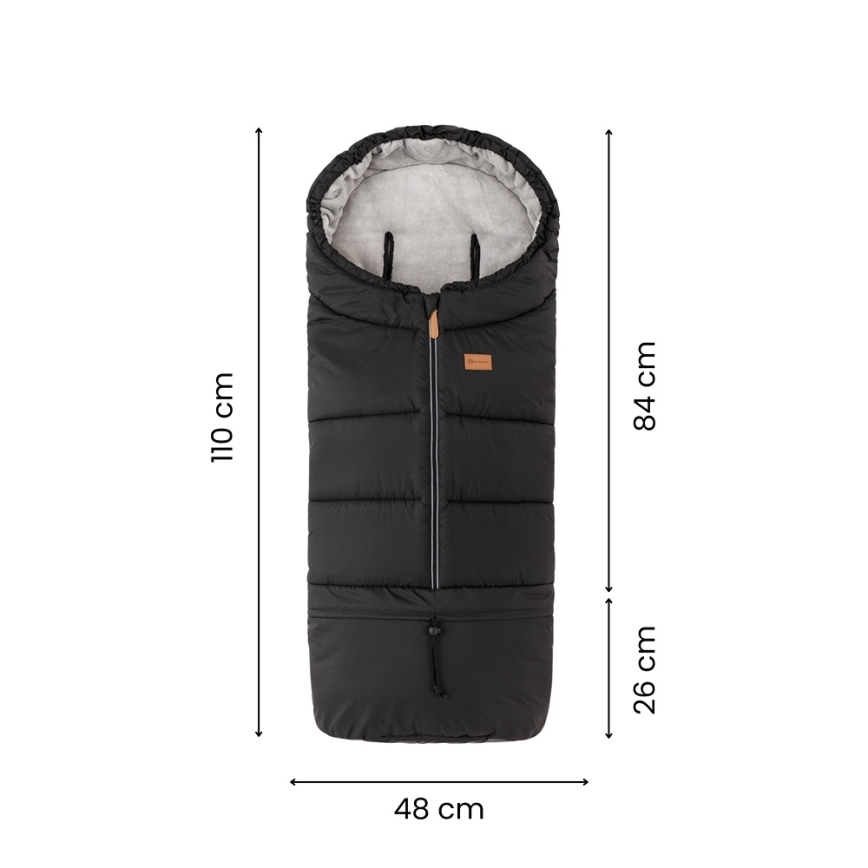 PETITE&MARS - SET Sacco nanna 3 in 1 JIBOT + muffole per passeggino JASIE grigio chiaro