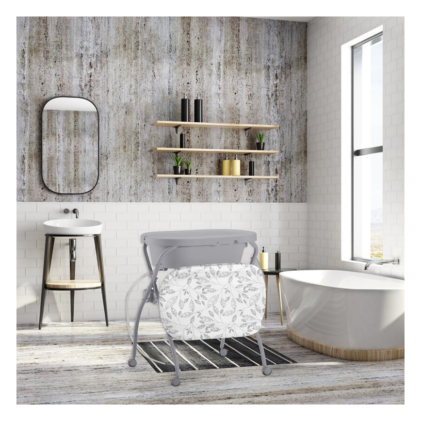 PETITE&MARS - Table à langer avec baignoire SPA 3en1 gris