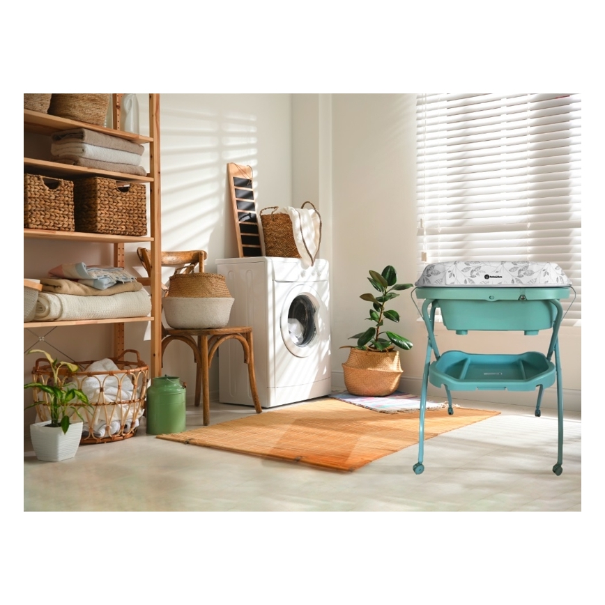 PETITE&MARS - Table à langer avec baignoire SPA 3en1 menthe