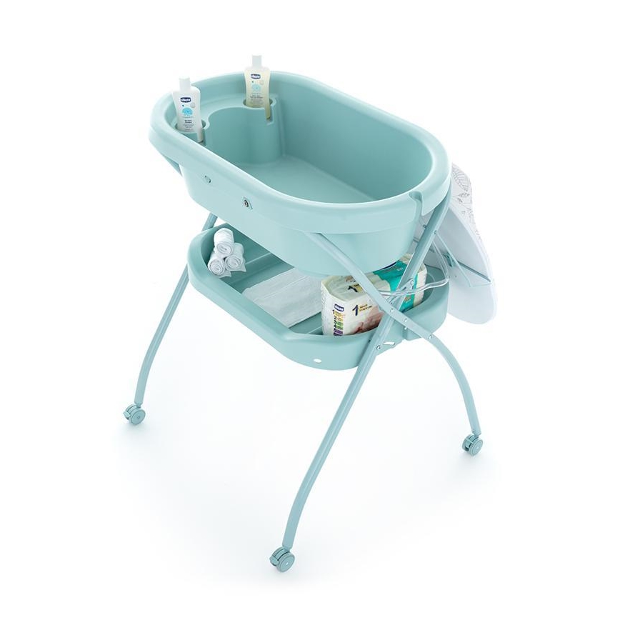 PETITE&MARS - Table à langer avec baignoire SPA 3en1 menthe