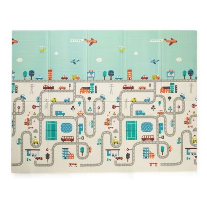 PETITE&MARS - Tapis d'éveil pliable CAMPY ELEPHANT&CITY