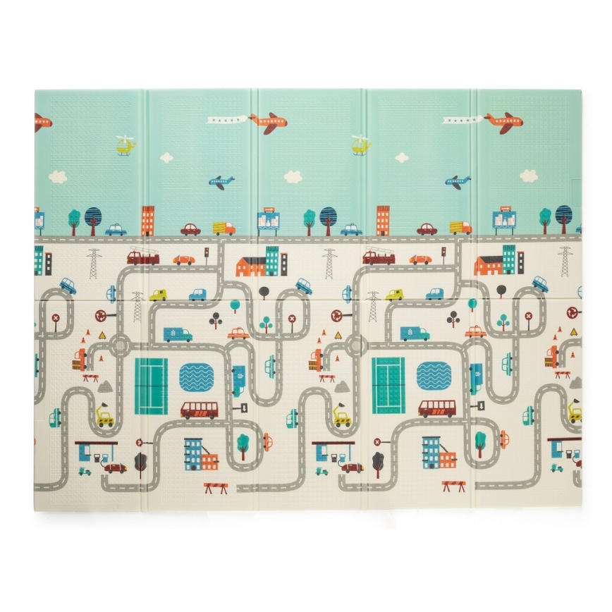 PETITE&MARS - Tapis d'éveil pliable CAMPY ELEPHANT&CITY