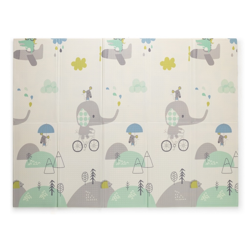 PETITE&MARS - Tapis d'éveil pliable CAMPY ELEPHANT&CITY