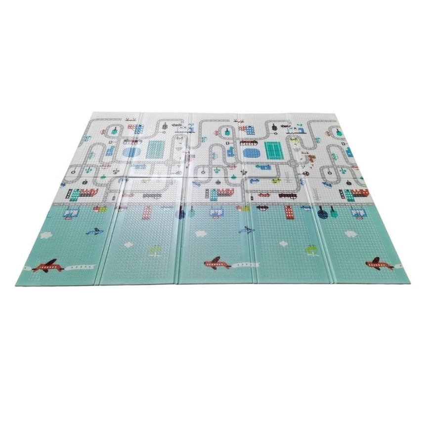 PETITE&MARS - Tapis d'éveil pliable CAMPY ELEPHANT&CITY