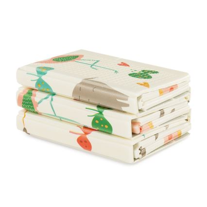 PETITE&MARS - Tappetino da gioco pieghevole CAMPY Animals&Hexagon