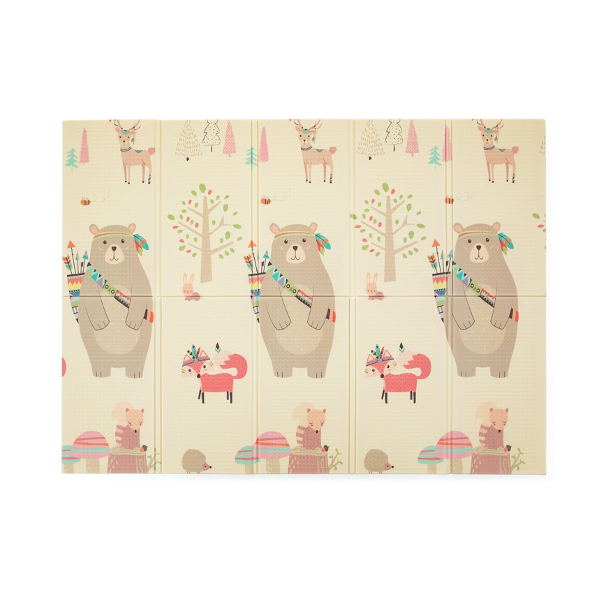 PETITE&MARS - Tappetino da gioco pieghevole CAMPY ELEPHANT&FOX