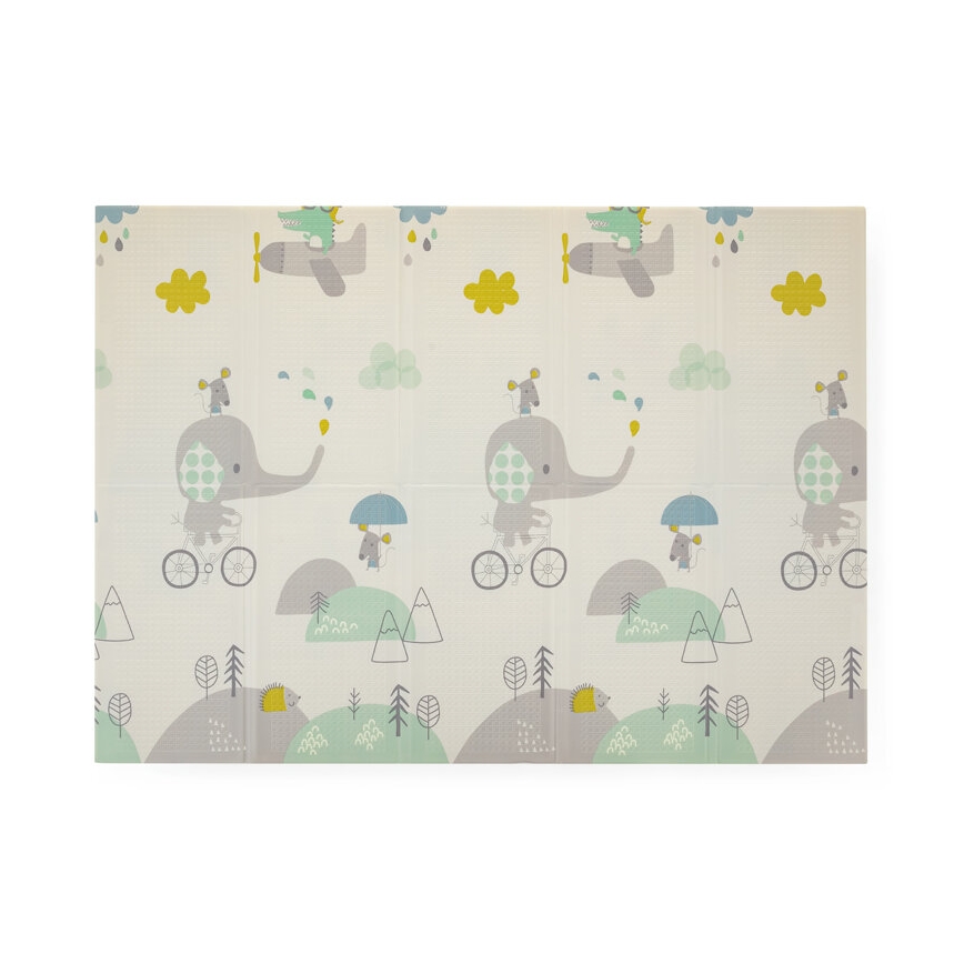 PETITE&MARS - Tappetino da gioco pieghevole CAMPY ELEPHANT&FOX