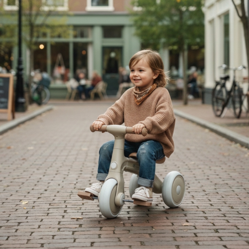 PETITE&MARS - Triciclo 3 in 1 per bambini BINGO Avorio Bianco