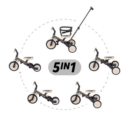 PETITE&MARS - Triciclo 5 in 1 per bambini TURBO LIMITED City Beat