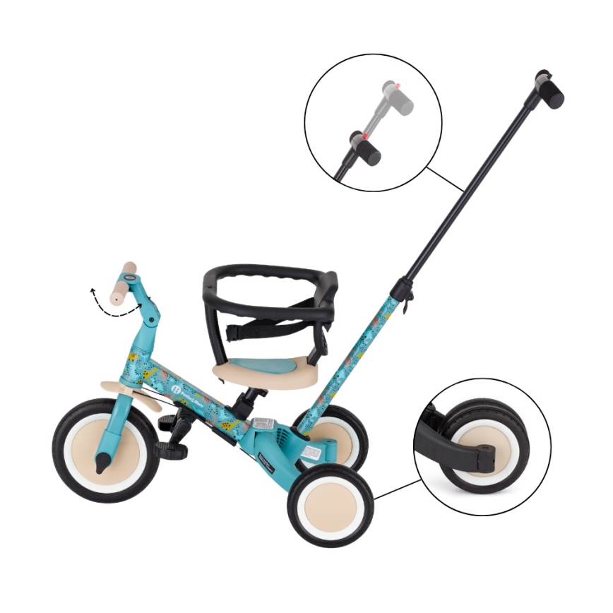 PETITE&MARS - Triciclo 5 in 1 per bambini TURBO LIMITED Dino Park