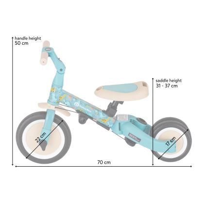PETITE&MARS - Triciclo 5 in 1 per bambini TURBO LIMITED Dino Park