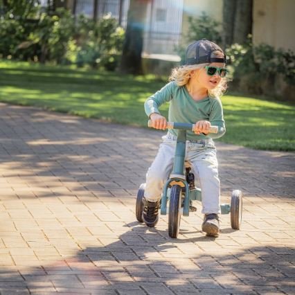 PETITE&MARS - Triciclo 5 in 1 per bambini TURBO PLUS Misty Green