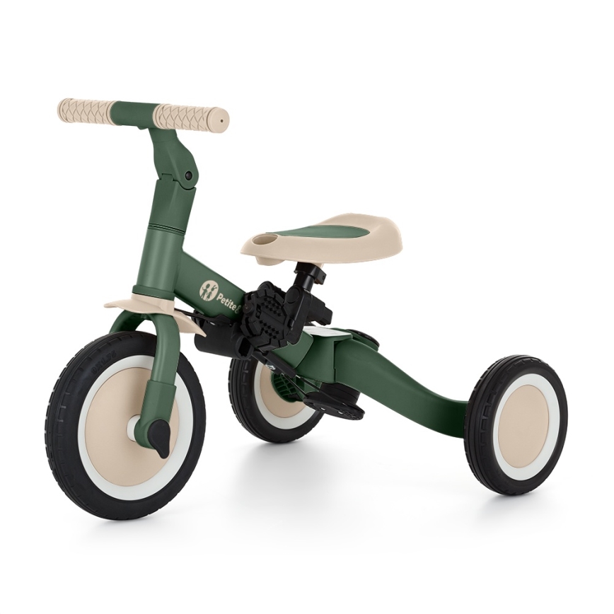 PETITE&MARS - Triciclo 5 in 1 per bambini TURBO PLUS Misty Green