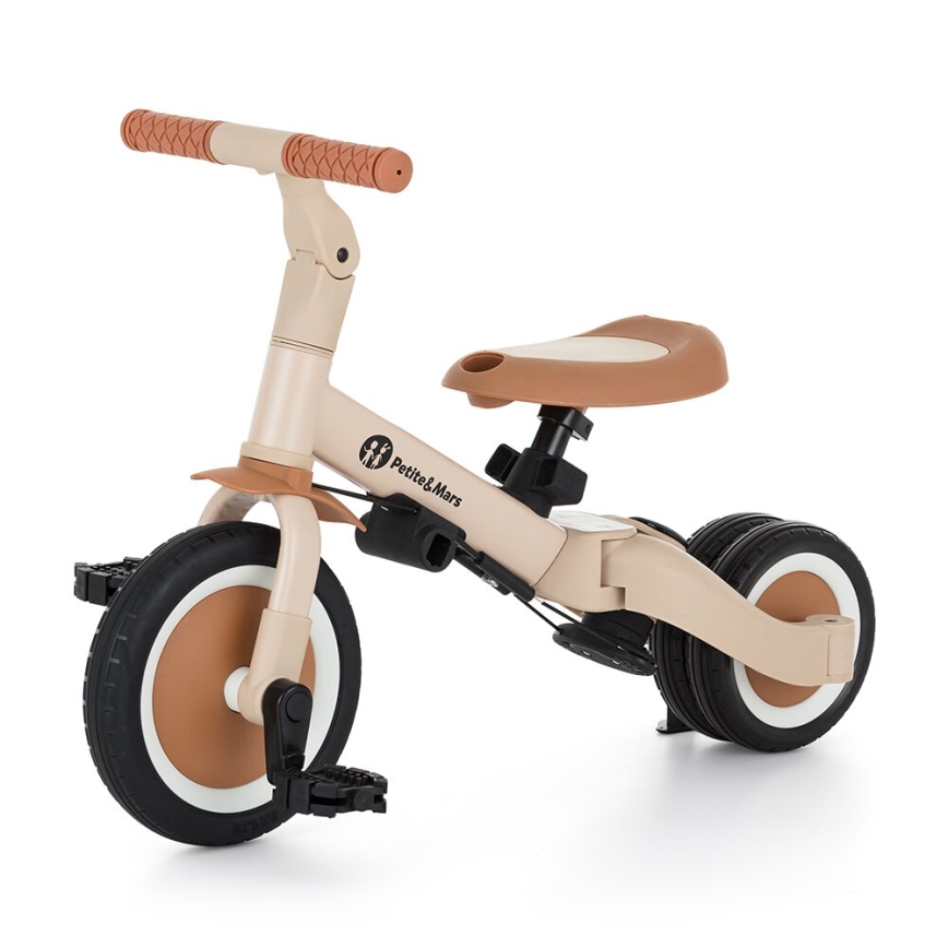 PETITE&MARS - Triciclo per bambini 5in1 TURBO Desert Sand