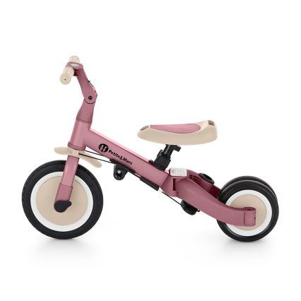 PETITE&MARS - Triciclo per bambini 5in1 TURBO Dusty Rosa
