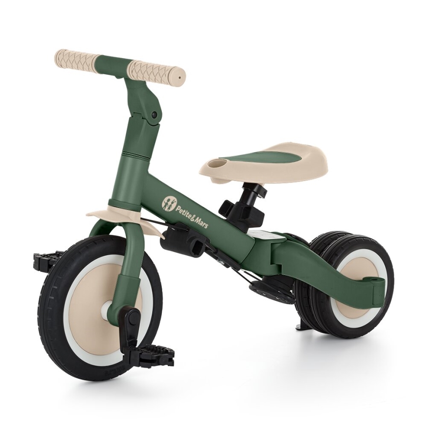 PETITE&MARS - Triciclo per bambini 5in1 TURBO Misty Green