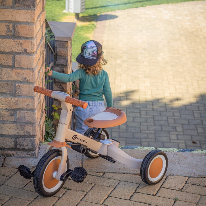 PETITE&MARS - Tricycle enfant 5en1 TURBO Desert Sand