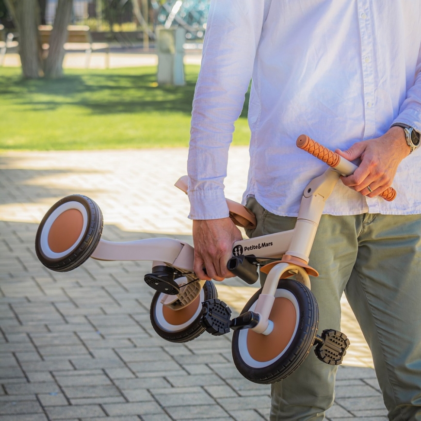 PETITE&MARS - Tricycle enfant 5en1 TURBO Desert Sand