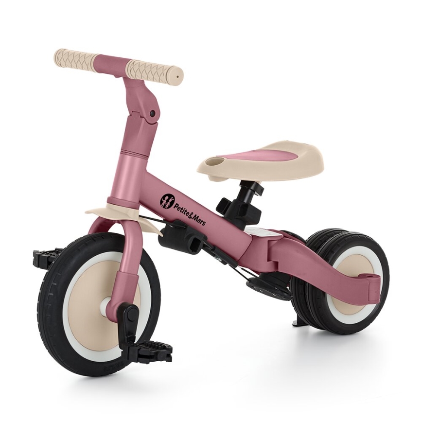 PETITE&MARS - Tricycle enfant 5en1 TURBO Dusty Rose