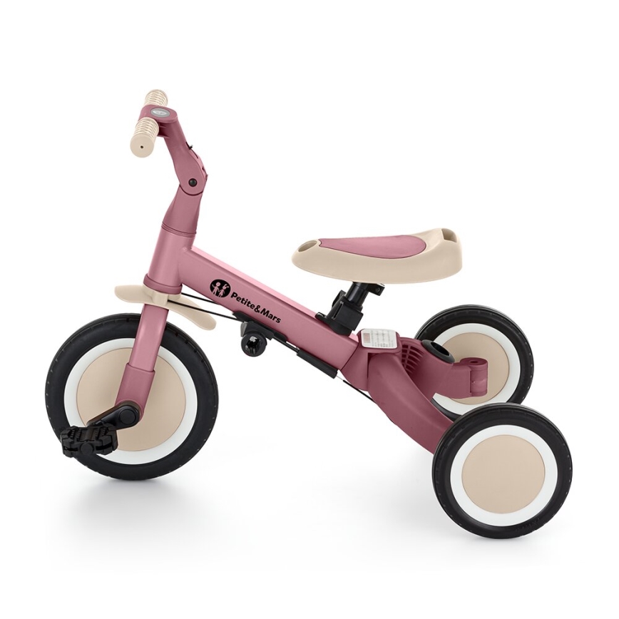 PETITE&MARS - Tricycle enfant 5en1 TURBO Dusty Rose