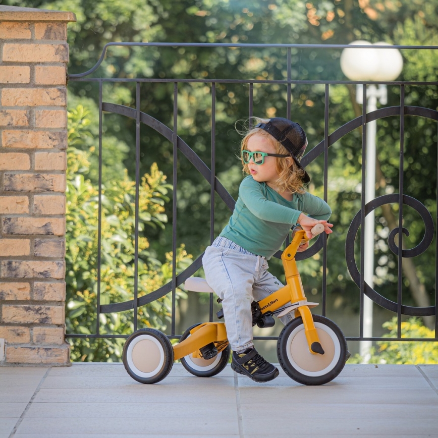PETITE&MARS - Tricycle enfant 5en1 TURBO Intense Ochre