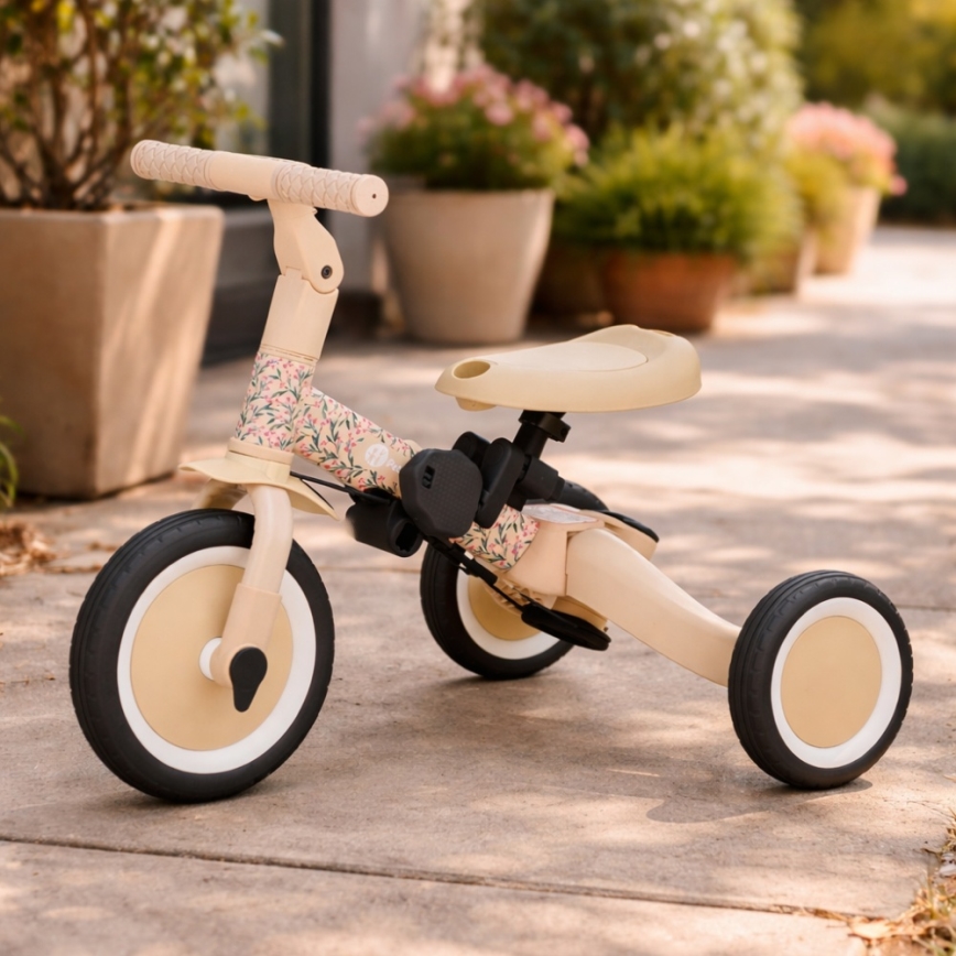 PETITE&MARS - Tricycle pour enfants 5-en-1 TURBO LIMITED Prairie Rose