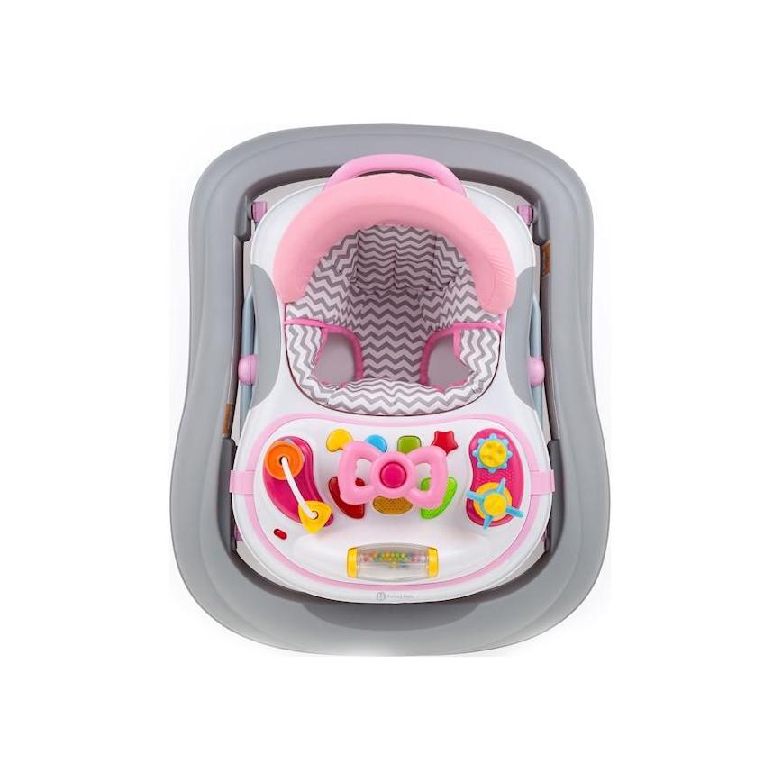 PETITE&MARS - Trotteur pour bébé avec mélodie MONTY rose
