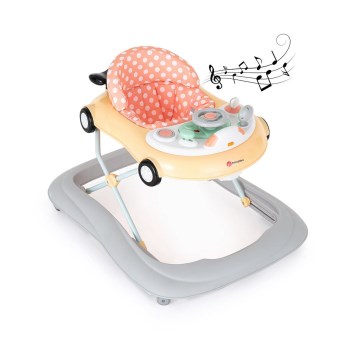 PETITE&MARS - Trotteur pour bébé avec une mélodie CABRIO orange