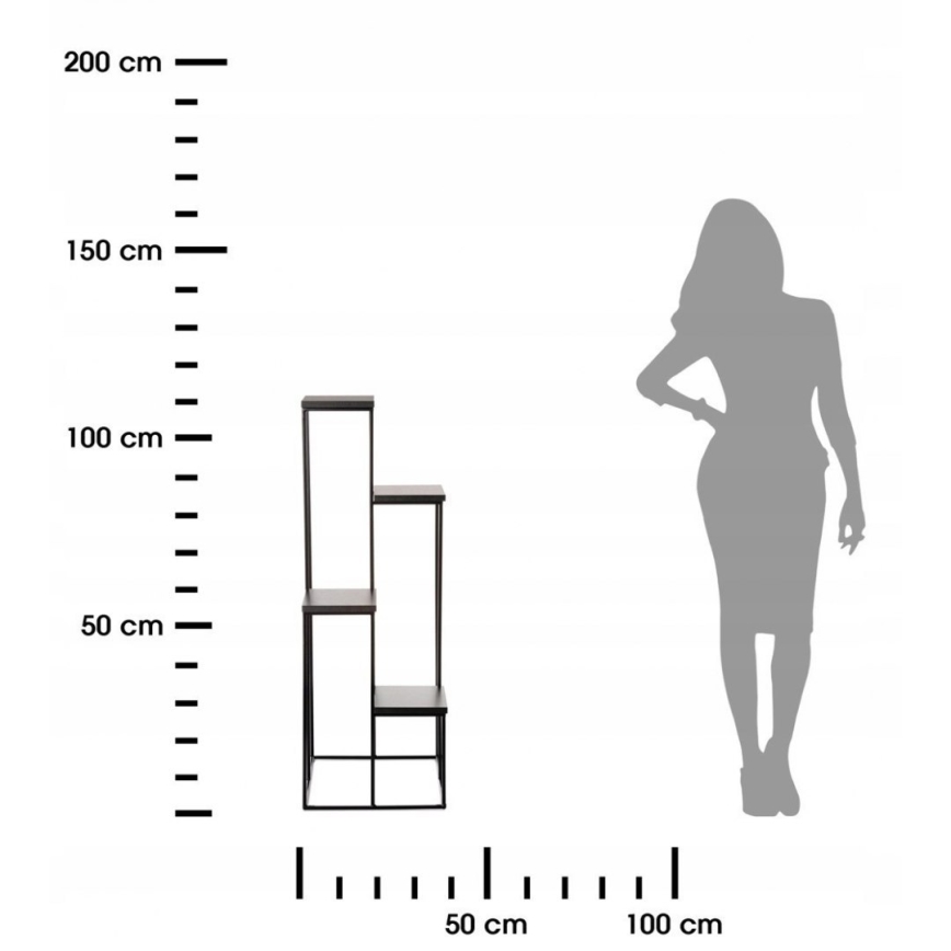Pflanzenständer KASKADA 110x40 Schwarz