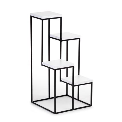 Blumenständer KASKADA 70x34 Schwarz/Weiß