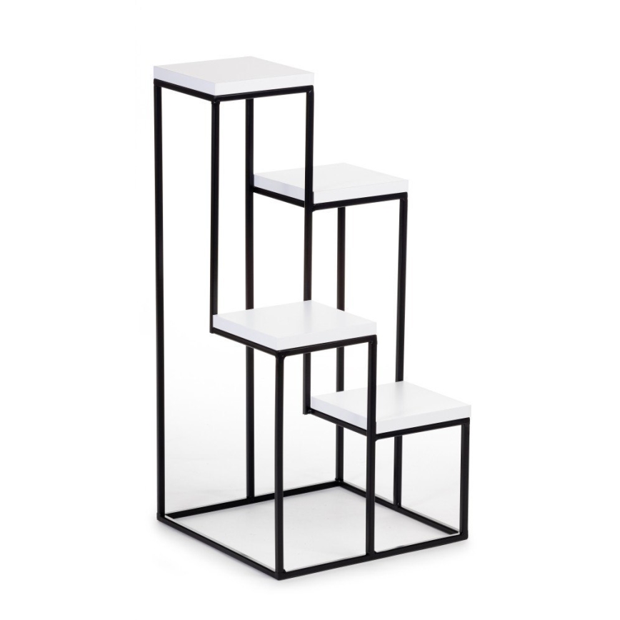 Blumenständer KASKADA 70x34 Schwarz/Weiß