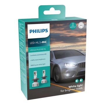 Philips 11342U51X2 - SET 2x LED-Auto-Leuchtmittel Ultinon Pro5100 H4 P43t-38/12W/12/24V 5800K