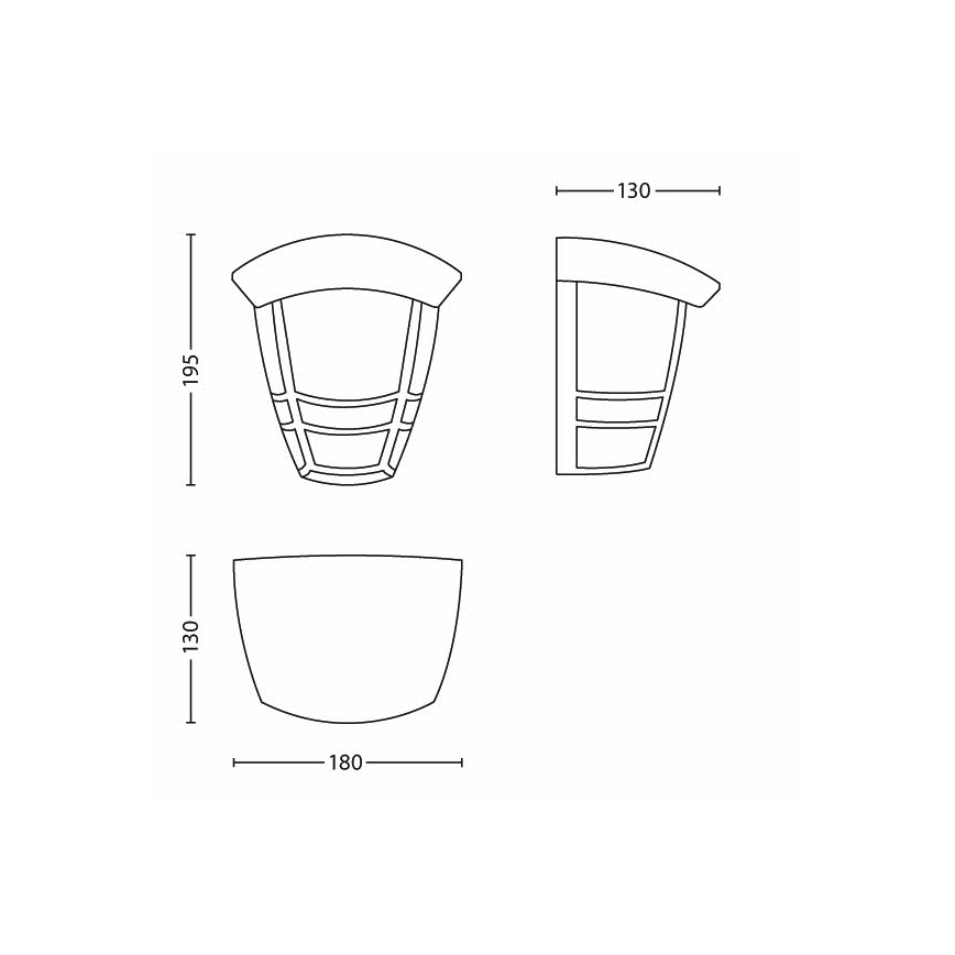 Philips - Applique da esterno 1xE27/60W/230V IP44