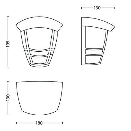 Philips 15387/31/16 - Außenwandleuchte MYGARDEN CREEK E27/60W/220-240V