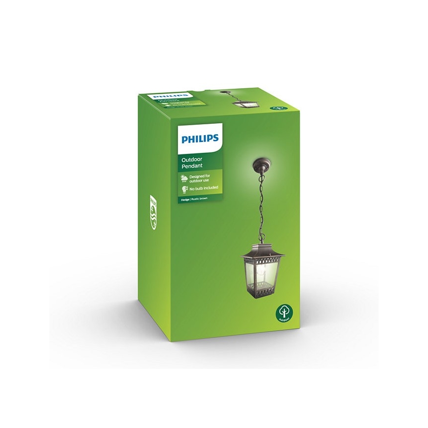Philips 15406/86/PN - Lustre extérieur HEDGE 1xE27/60W/230V IP44