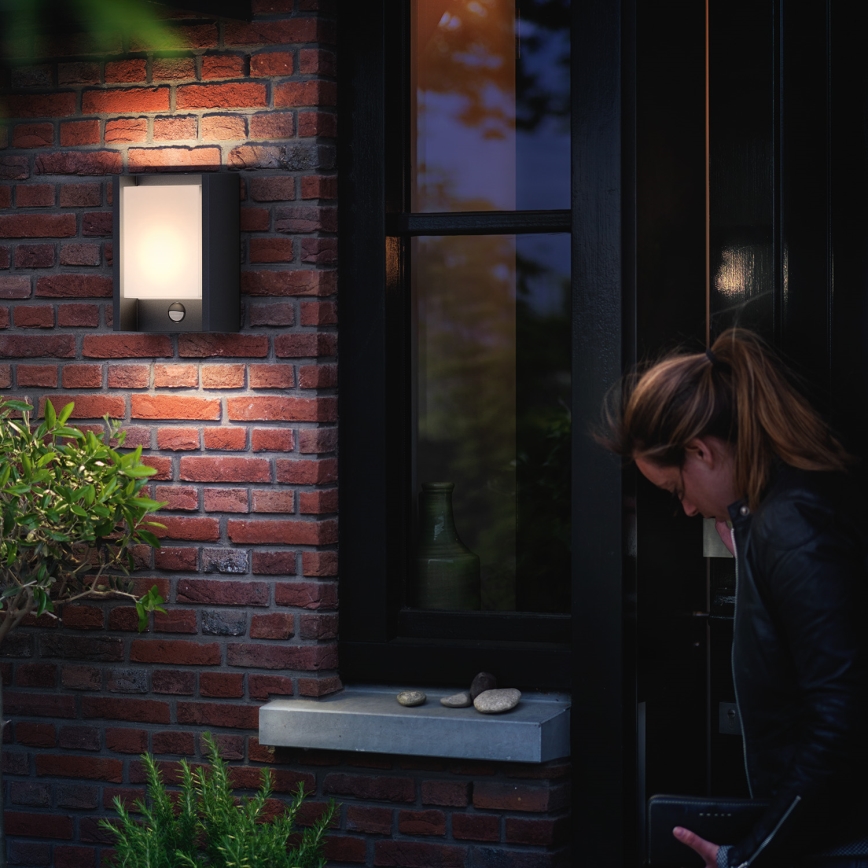 Philips - LED Applique da esterno con sensore LED/6W 2700K IP44