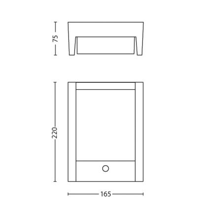 Philips - LED Applique da esterno con sensore LED/6W 2700K IP44