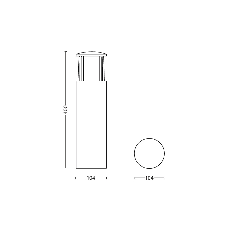 Philips - Lampadaire LED extérieur 1xLED/6W/230V IP44