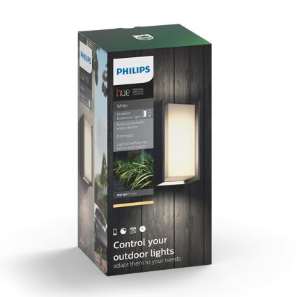 Philips 16472/93/P0 - Applique a LED dimmerabile da esterno HUE TURACO 1xE27/9,5W/230V