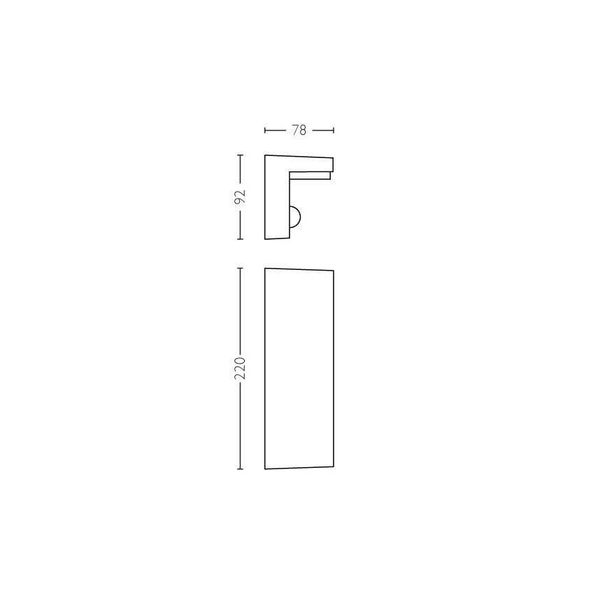 Philips 16484/93/P3 - Applique murale LED extérieure capteur BUSTAN 2xLED/4,5W