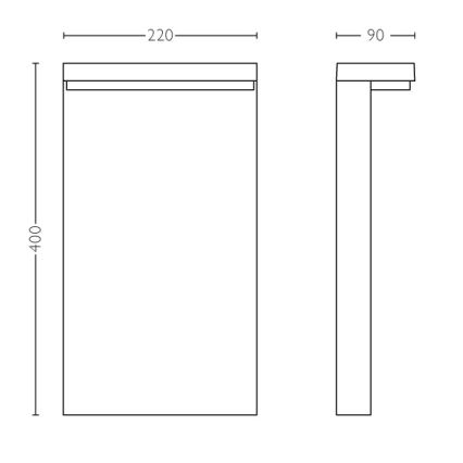 Philips - Lampada LED da esterno 2xLED/4,5W/230V 2700K IP44