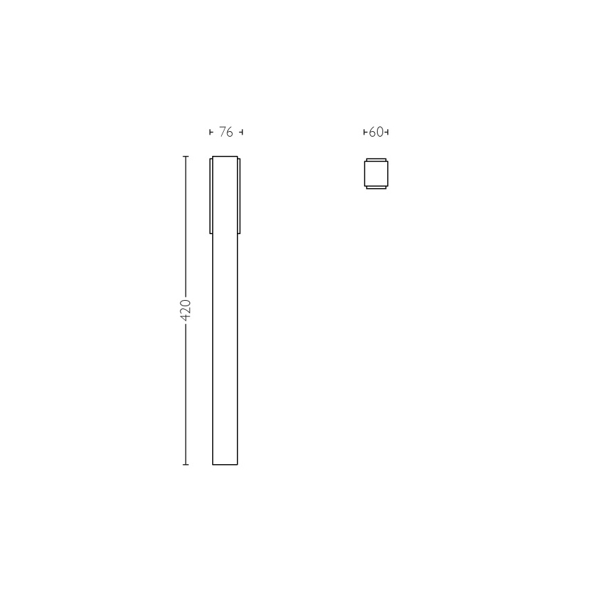 Philips - Colonna da esterno 2xLED/4,5W IP44