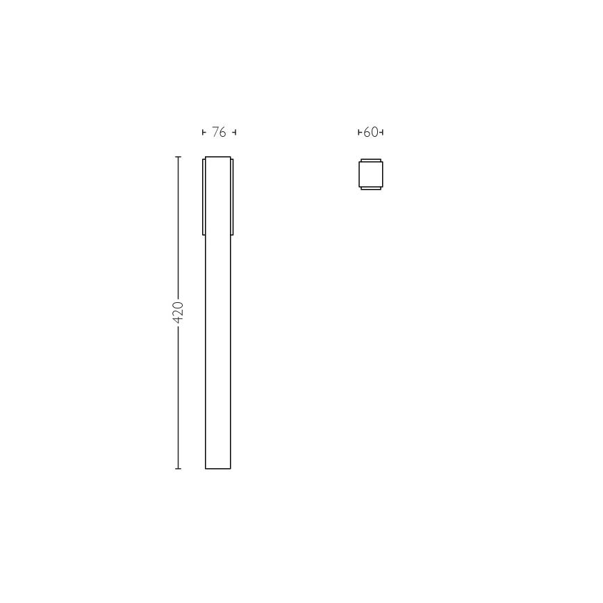 Philips - Colonna da esterno 2xLED/4,5W IP44