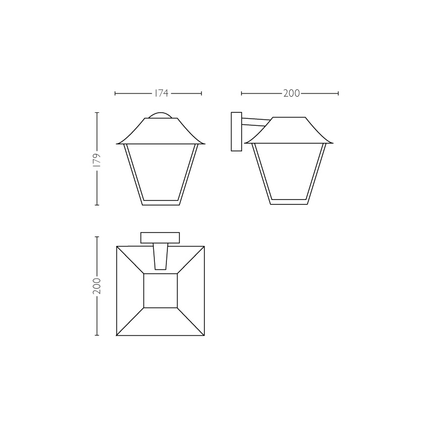 Philips - Applique murale extérieure E27/60W/230V